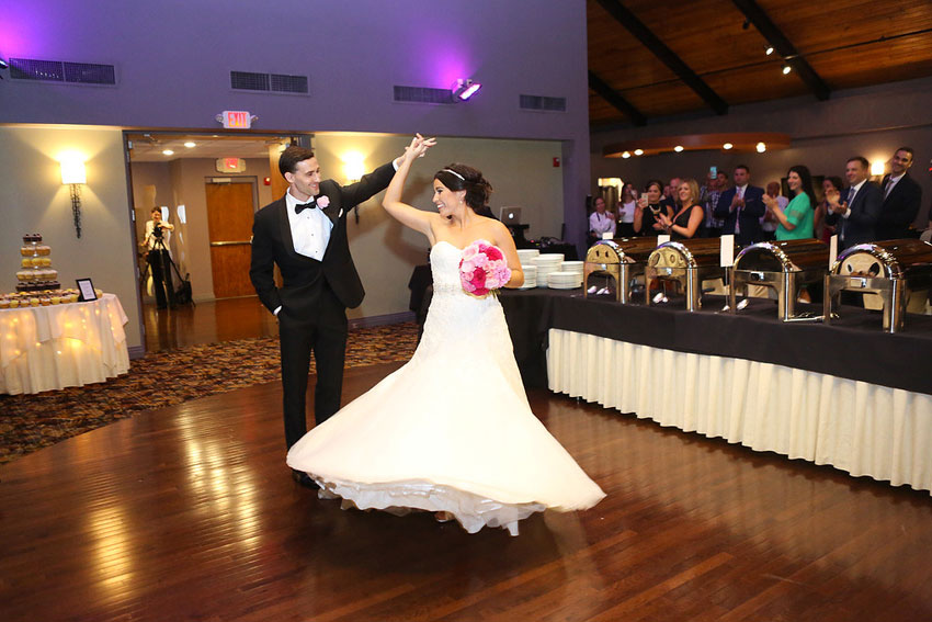 Bride and Groom Dance at the Pinnacle Ballroom