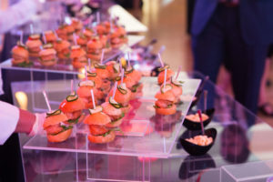 Sliders at a corporate event